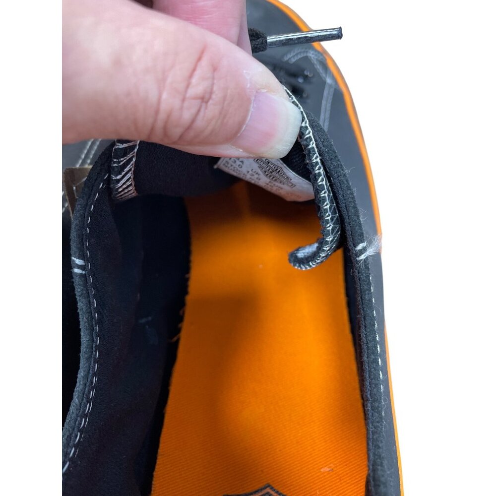 Harley-Davidson Mens Low-Top Vulcon Black Orange Sneakers Size 13 SKU 9405 - Picture 8 of 16
